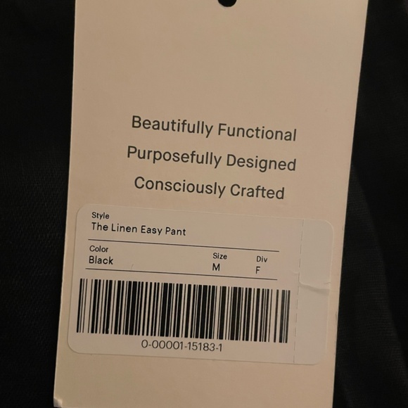Everlane Women's Linen Easy Pant in Black, Size Medium - Picture 4 of 4